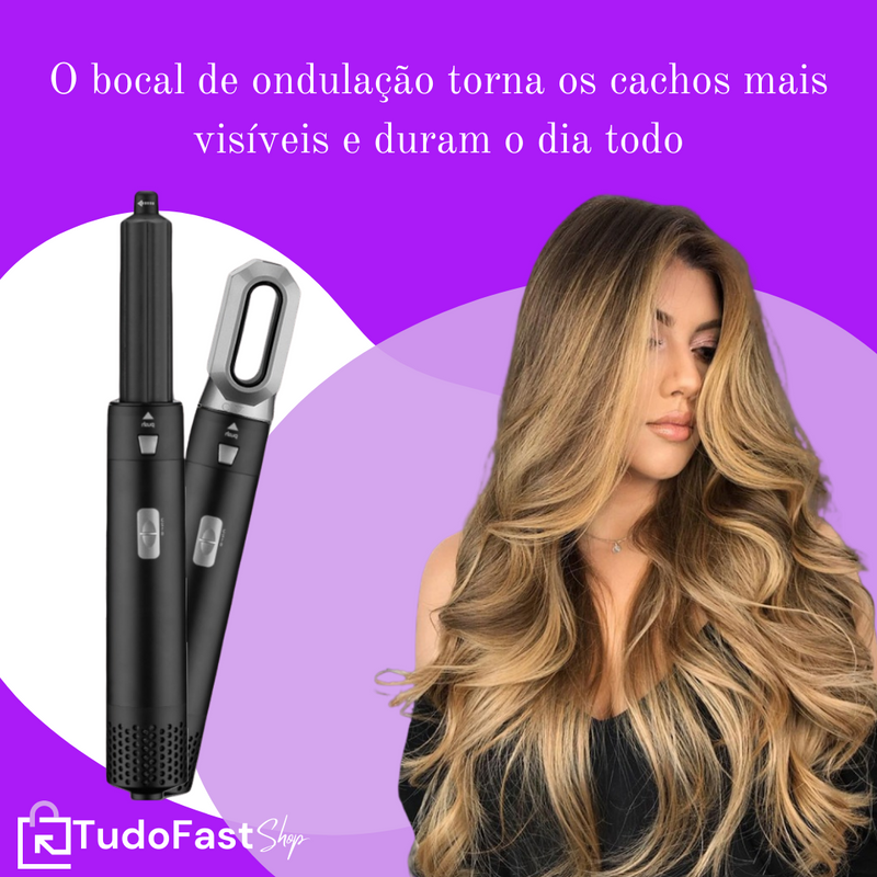 Secador Hot Style®  - 5 em 1 (Seca, Alisa e Modela!)