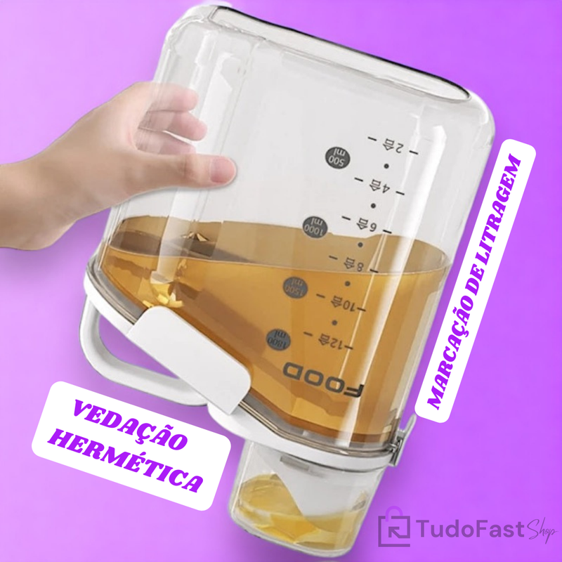 Kit Dispenser Hermetic Food® - Potes Herméticos de Acrílico Multiuso com Dosador